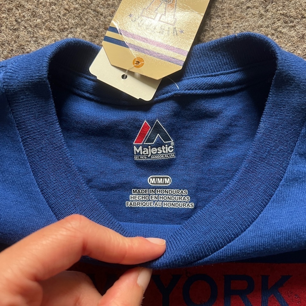New York Rangers Stanley Cup Champion NHL Majestic Blue T-Shirt Men Size Medium - Picture 4 of 11